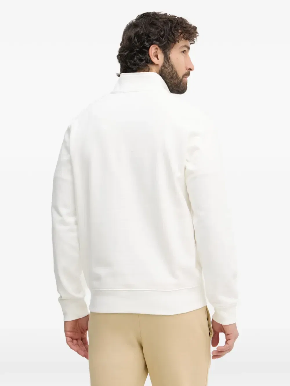 Толстовка на молнии-половине Lacoste, белый — фото 3