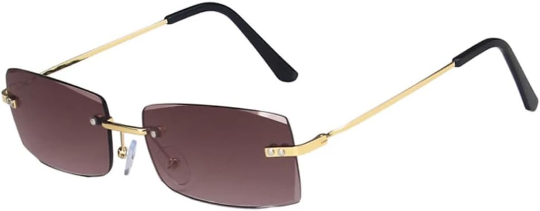 

Солнцезащитные очки с защитой UV400 | Малые безободковые линзы с градиентом | Для женщин и мужчин | Для занятий спортом на открытом воздухе и вождения DSVIGF, Lightcoffee