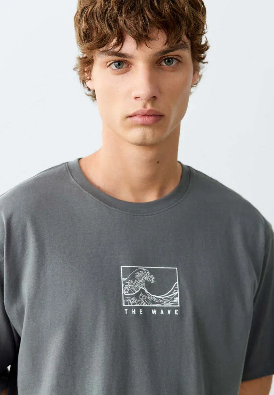 Футболка с принтом для подростков Mango Kids, Anthracite — фото 4
