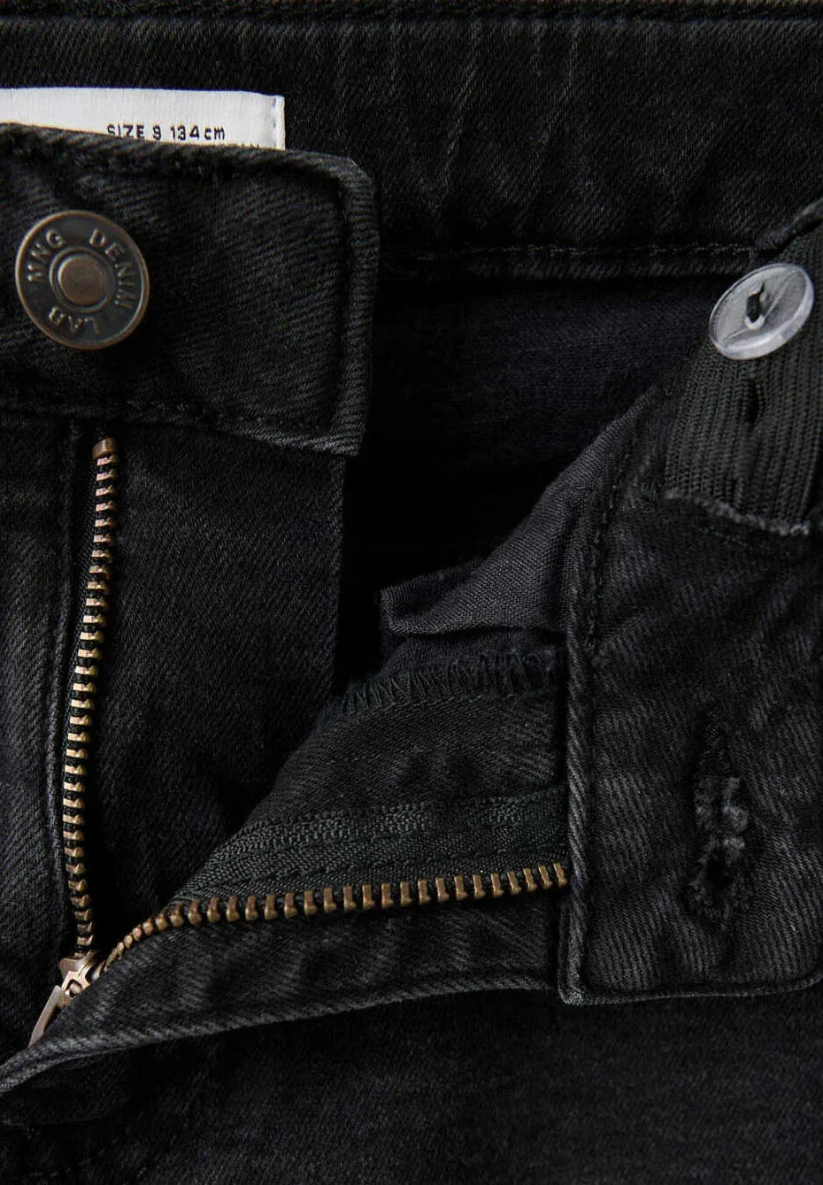Детские джинсы облегающего кроя Mango Kids, Black Denim — фото 4