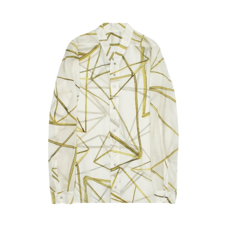 

Рубашка Rick Owens Snap Collar Faun Shirt 'Milk/Sulphate', белый