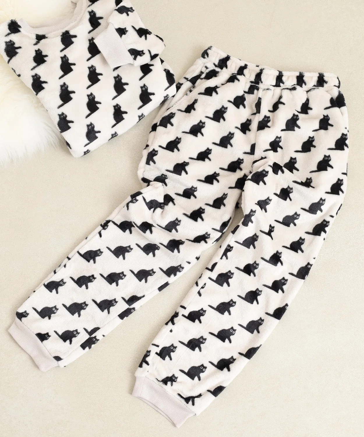 Детские спортивные штаны с принтом Silky Fleece FUNALIVE, Ivory