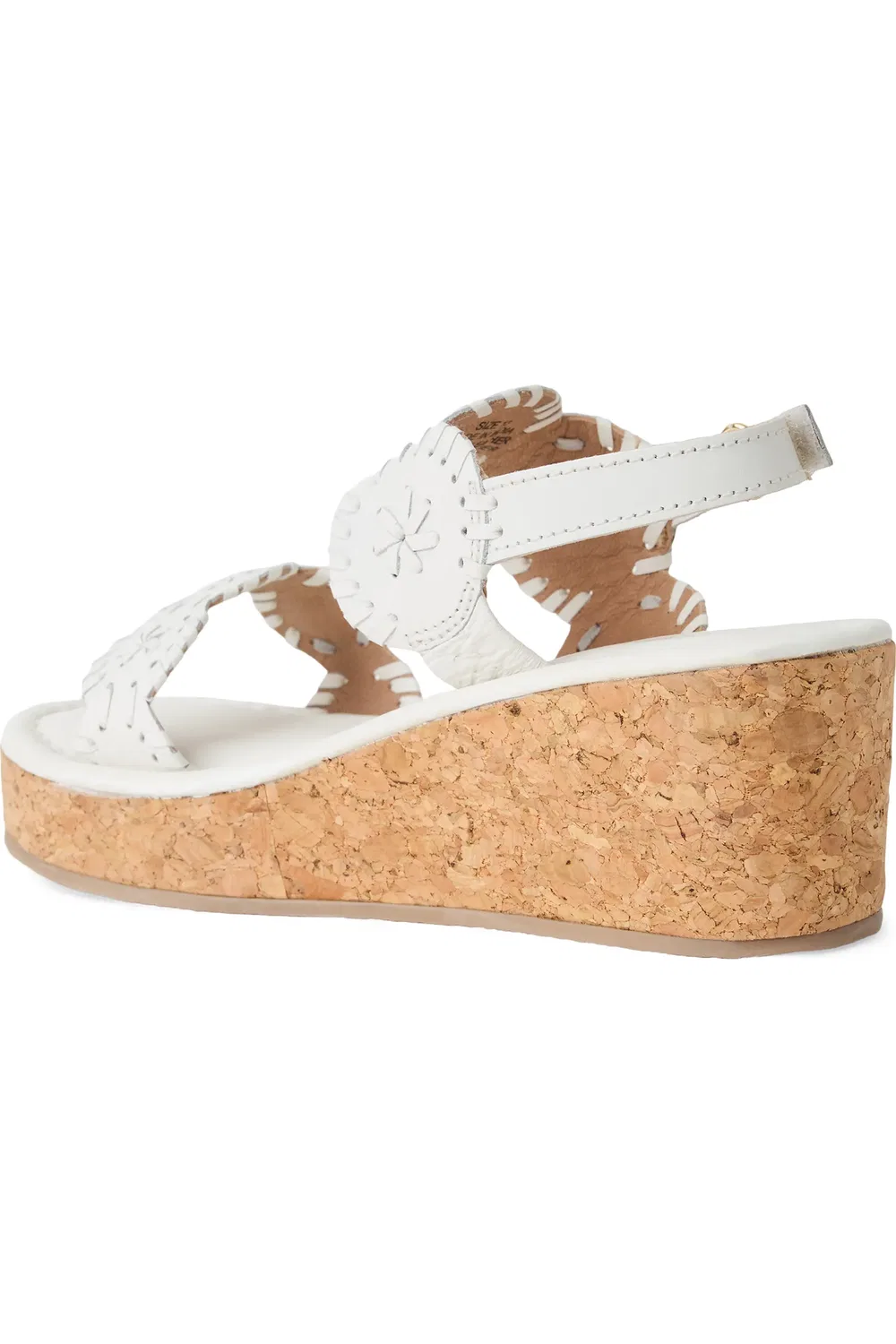 Детские сандалии на танкетке с ремешком Slingback Platform Wedge Jack Rogers, белый — фото 2