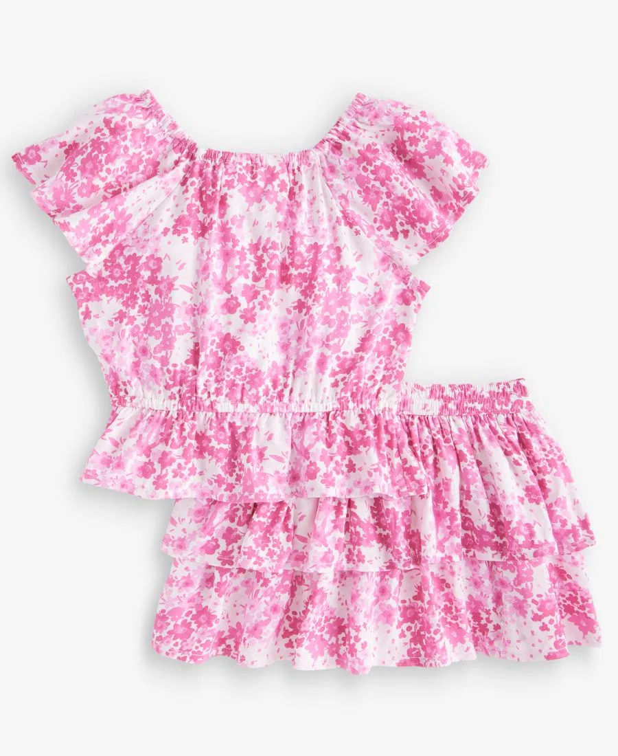 Комплект из топа и юбки с цветочным принтом Epic Threads, Bright White