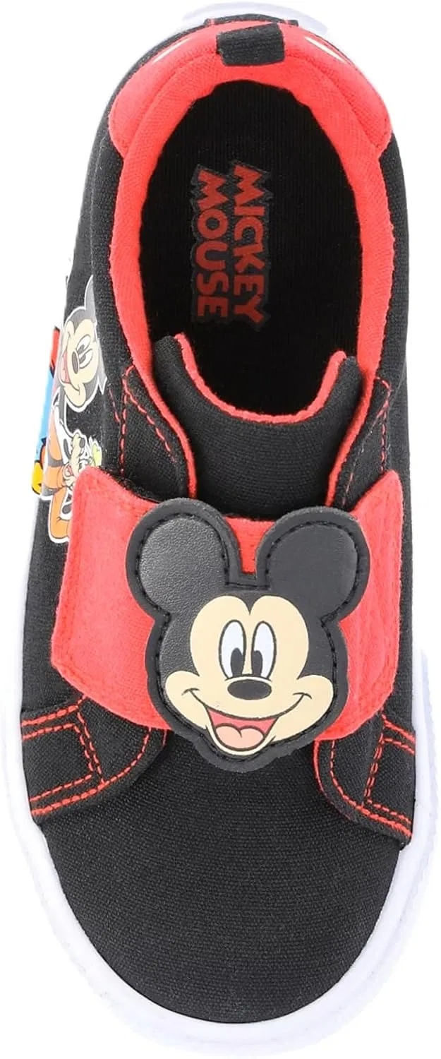 Детские кроссовки для девочек с принтом Mickey Mouse Disney, Red/Black
