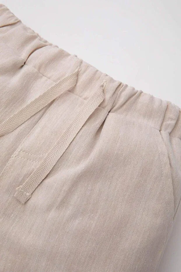 Детские шорты для мальчиков хлопковые Basic Pocket Defacto, Beige — фото 2