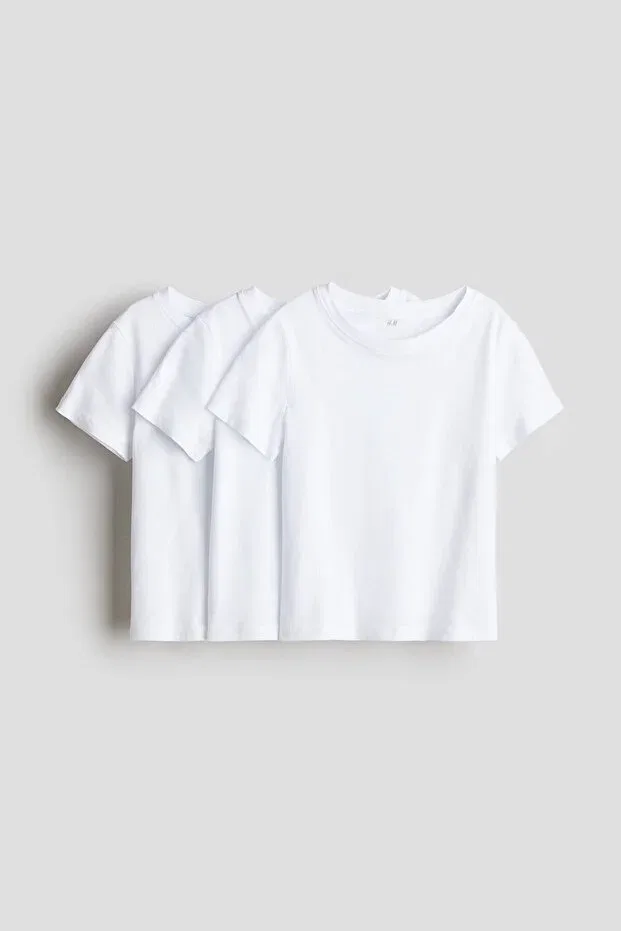 Детский комплект футболок с коротким рукавом H&M, White