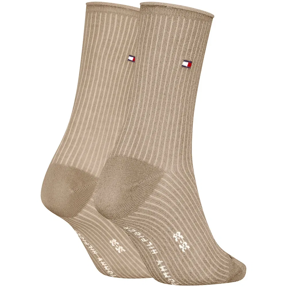 Женские носки с люрексом Tommy hilfiger, Beige — фото 2