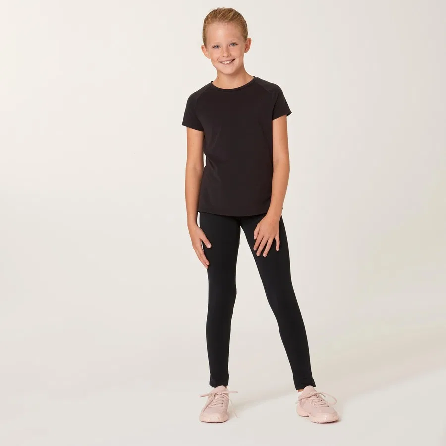 Детская футболка с коротким рукавом Decathlon, Черный — фото 3