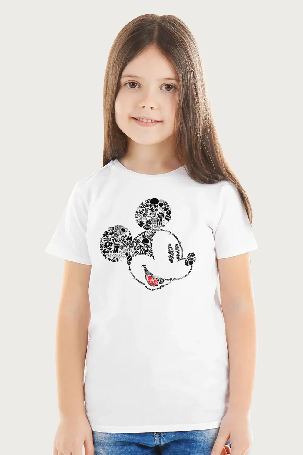 Футболка с принтом Disney Icons Head Mickey Mouse, White