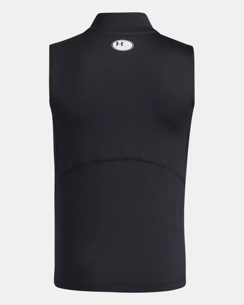 Майка-базовый слой для мальчиков с вентиляционными вставками HeatGear Mock UnderArmour, Black/White — фото 2