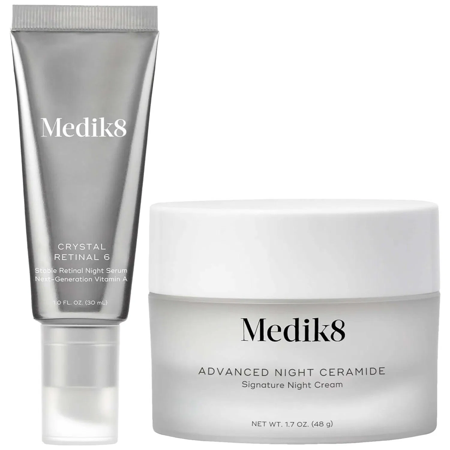 Набор ночной для лица с ретиналем и церамидами Overnight Youth-Boosters Set Medik8