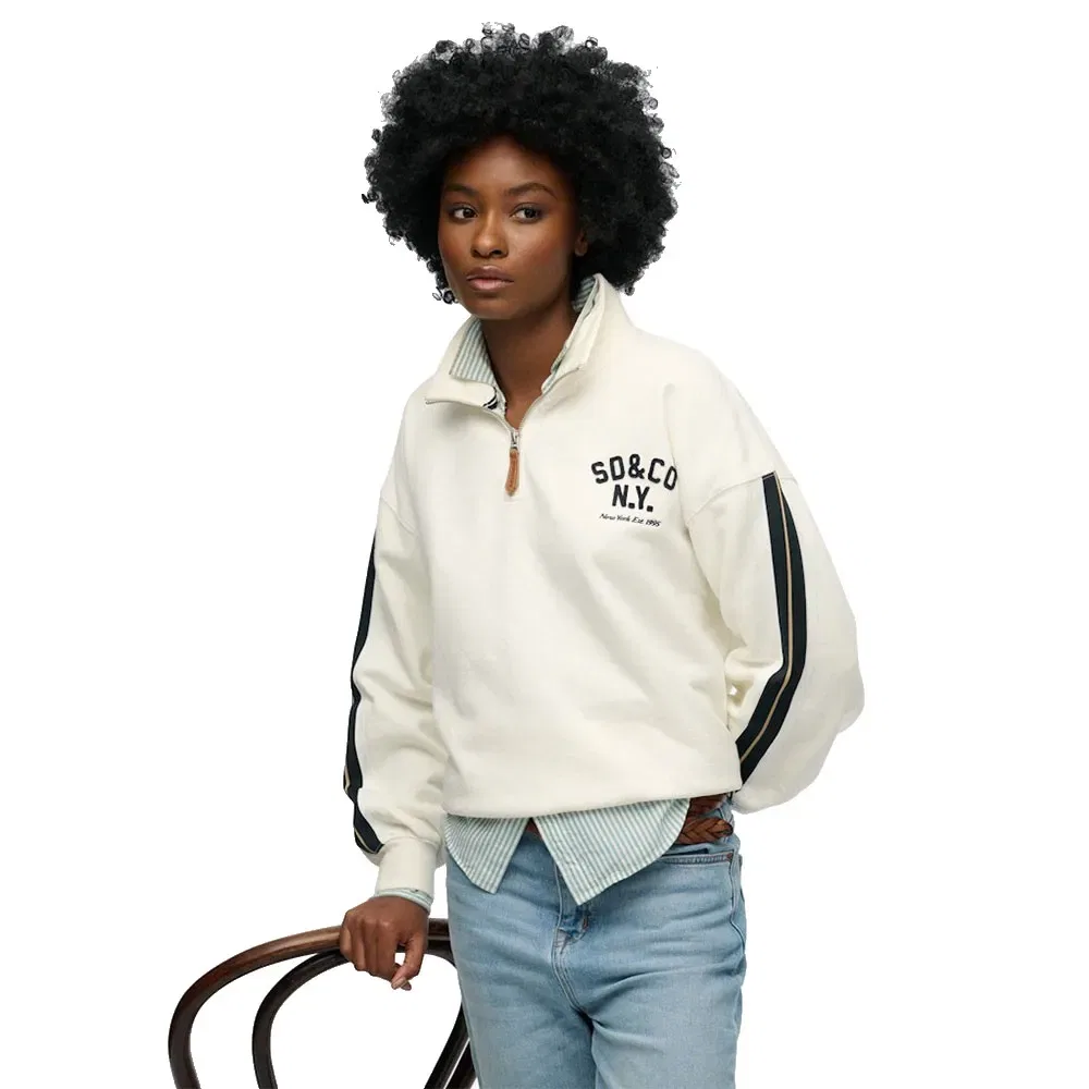 Худи на молнии Superdry Country Club Applique, бежевый — фото 4