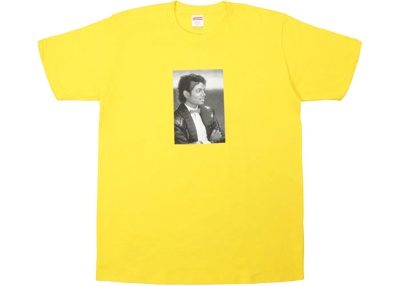 Мужская футболка с принтом Supreme Michael Jackson Tee Yellow