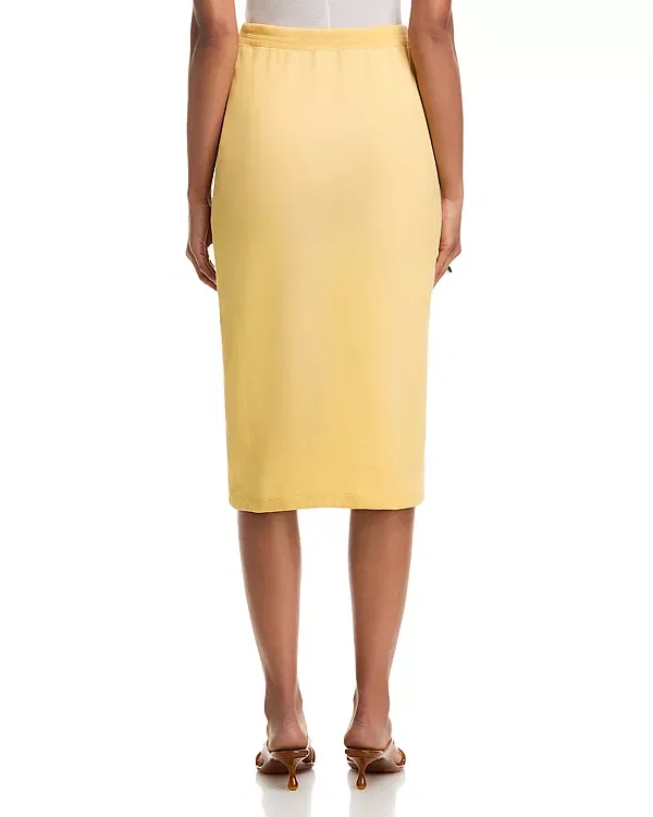 Женская юбка-карандаш из хлопкового пике Acne Studios, Warm Yellow — фото 2