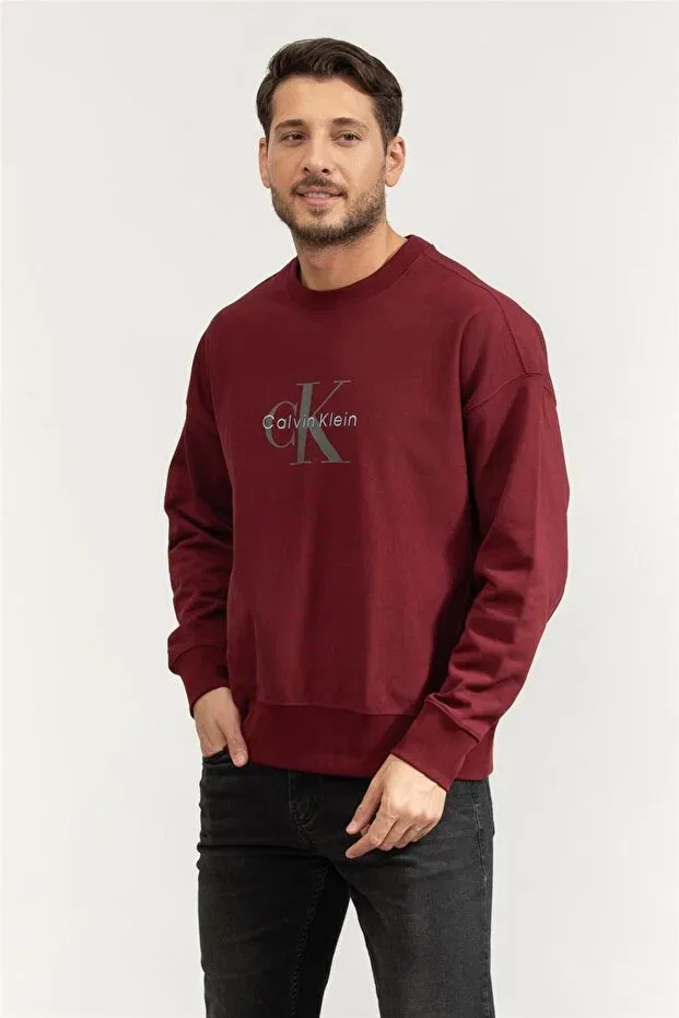 Мужские свитшот хлопковый Calvin Klein, Red — фото 2