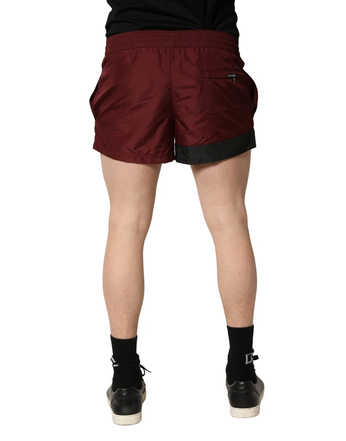 Мужские плавки-шорты с логотипом Dolce & Gabbana, Maroon — фото 2