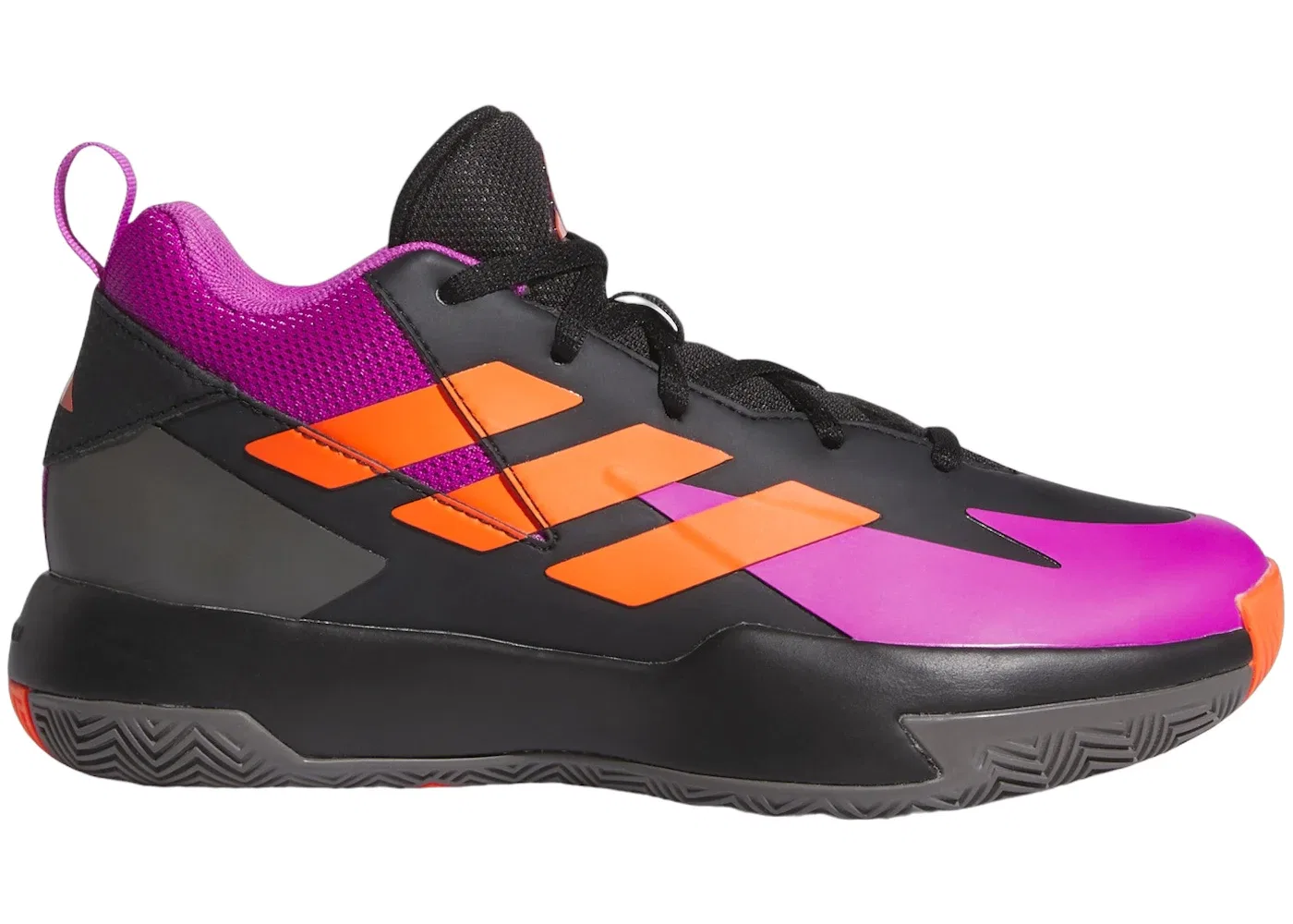Детские кроссовки с принтом Adidas Cross 'Em Up Select, Core Black Purple Burst Impact Orange