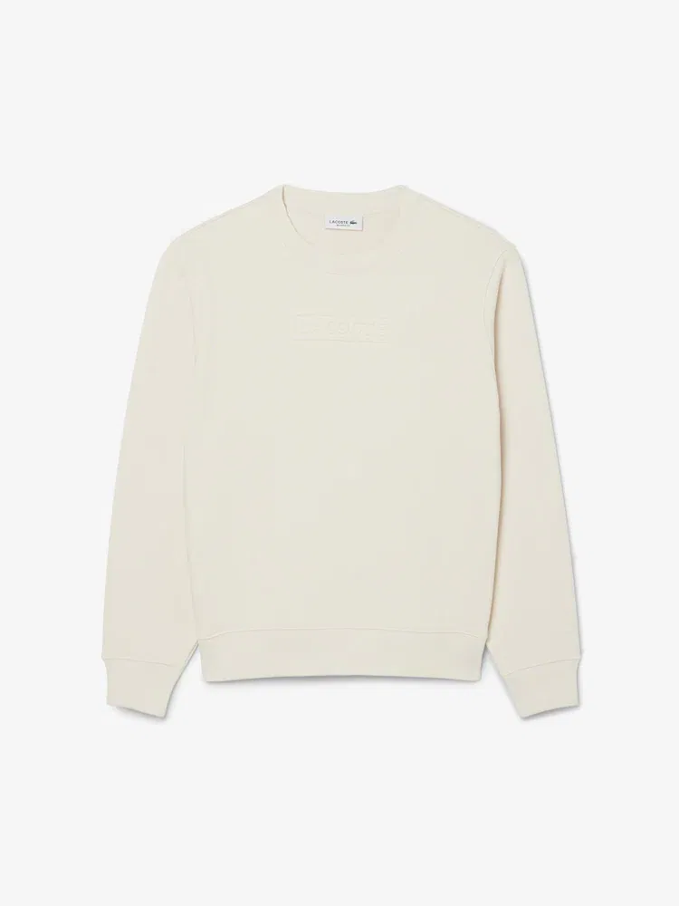 Свитшот LACOSTE Signature, с вышитым логотипом, темно-синий — фото 4