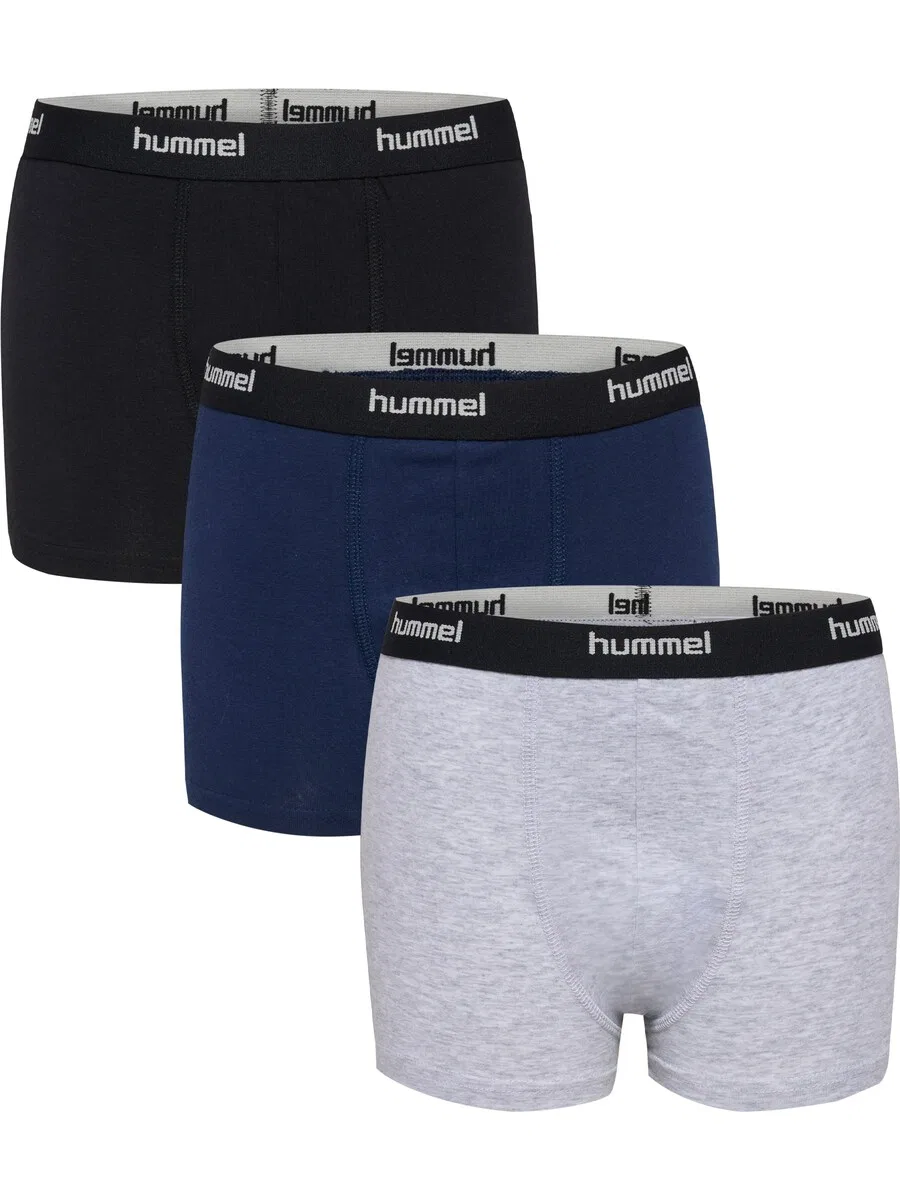 Трусы Hummel Underpants 'Nalle' в темно-синем, светло-сером и черном цветах