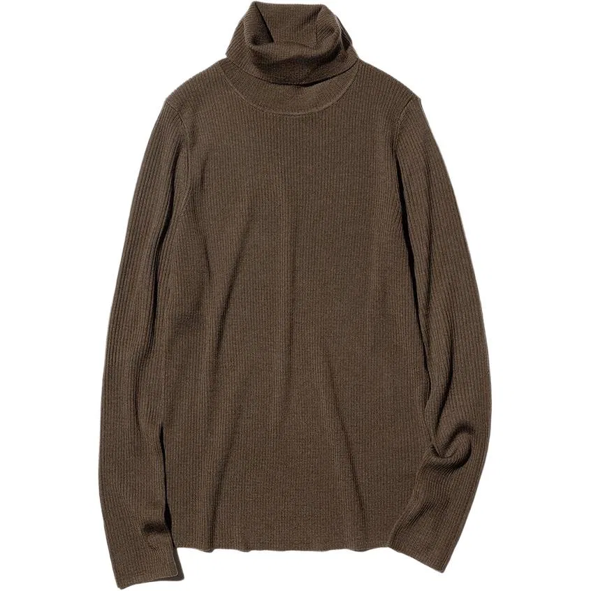 Женский свитер с высоким воротом UNIQLO, Dark Umber