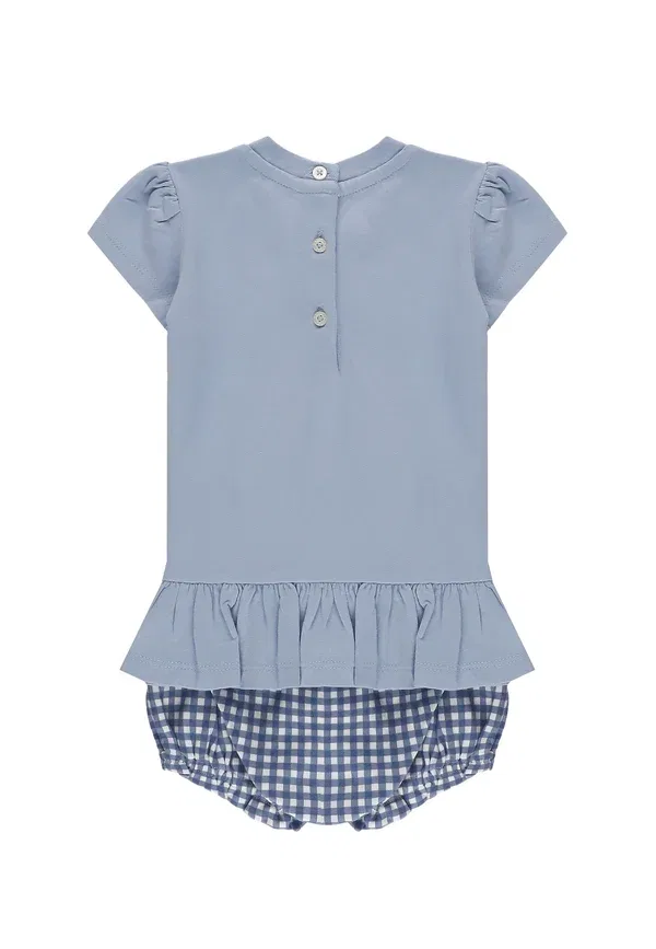 Комплект из двух предметов с вышивкой Set due pezzi con stampa - body Polo Ralph Lauren, голубой — фото 2