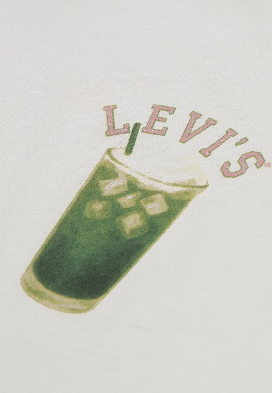 Футболка оверсайз с принтом «Матча» Levi'S, Egret — фото 3