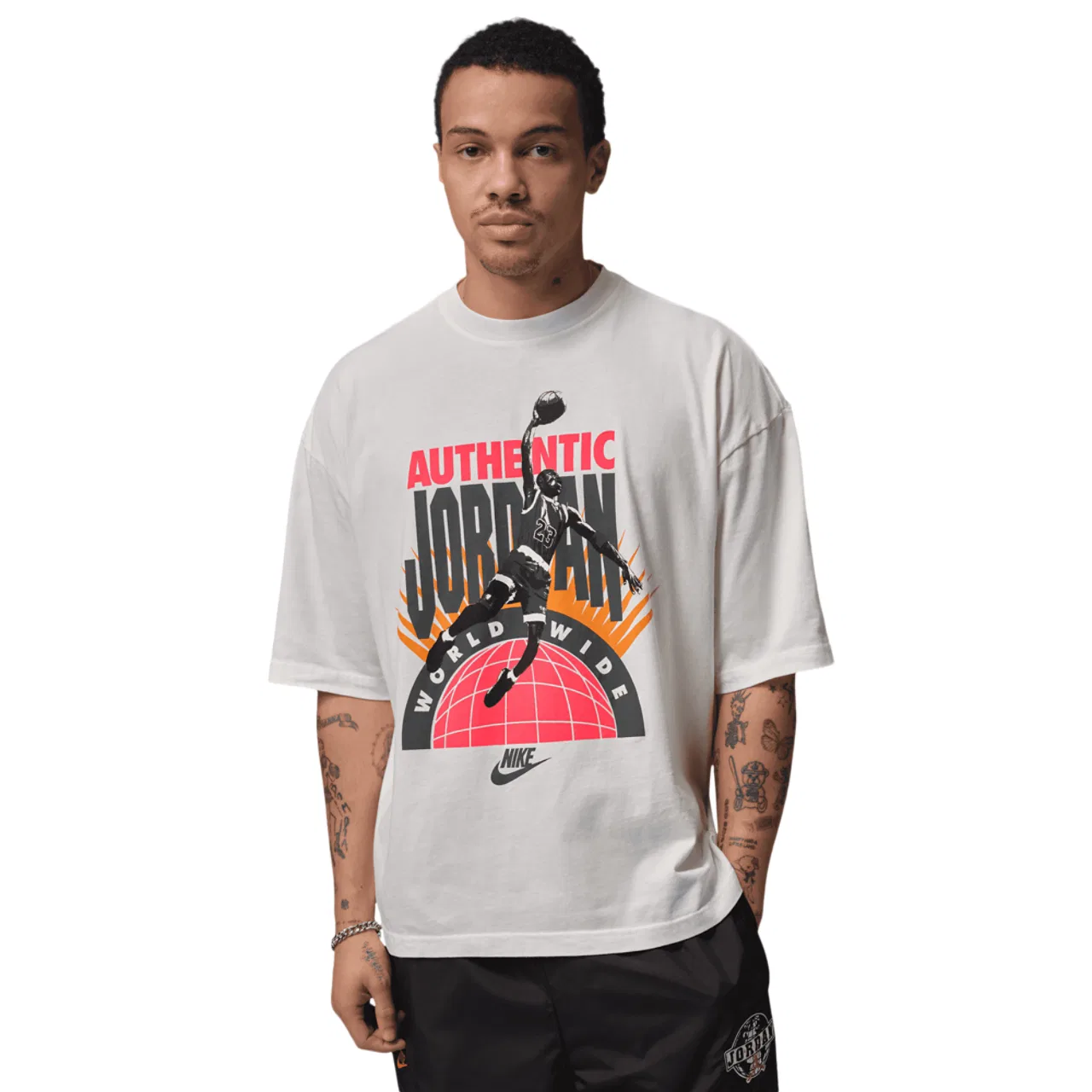 Футболка мужская оверсайз Reissue WW Jordan, цвет Sail/Infrared 23