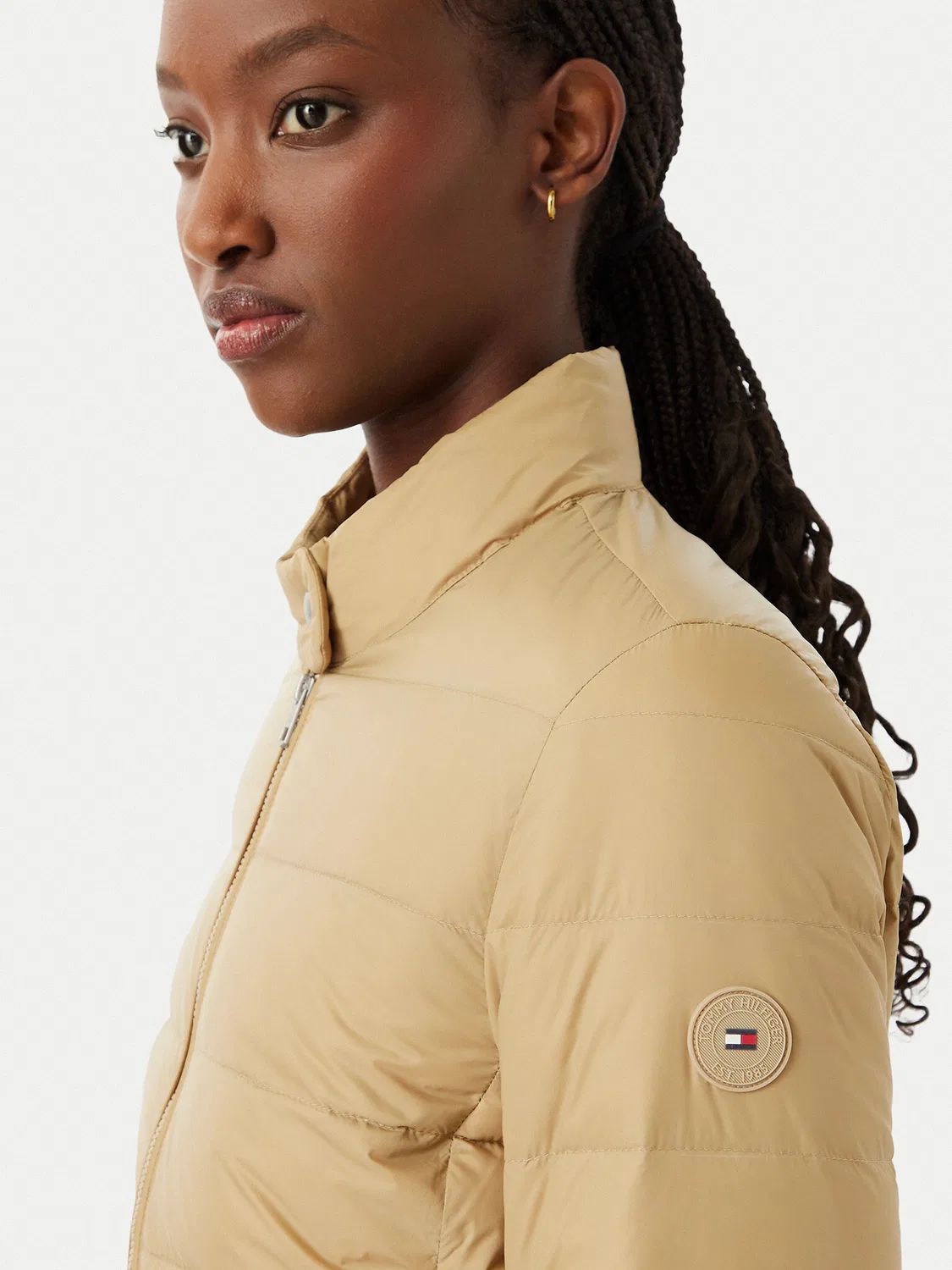 Женская демисезонная куртка стандартного кроя Tommy Hilfiger, бежевый — фото 4