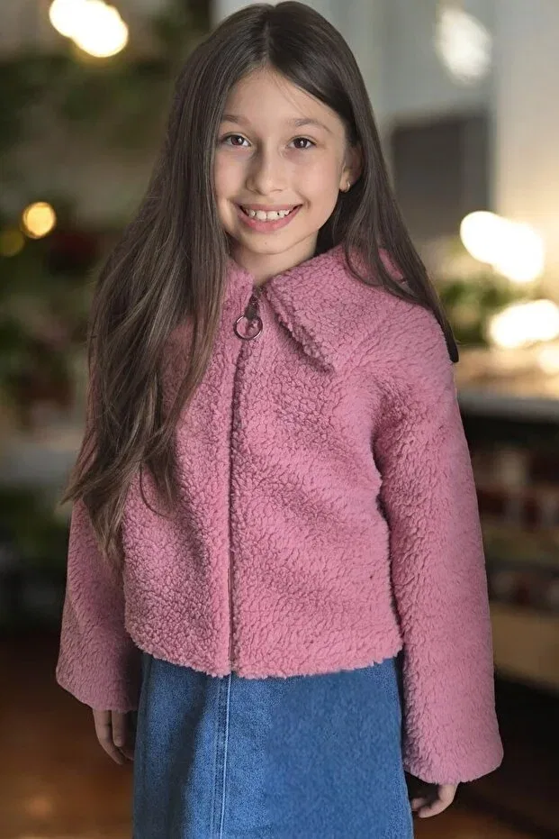 Детское пальто для девочек хлопковое Crop Qub Club, Pink