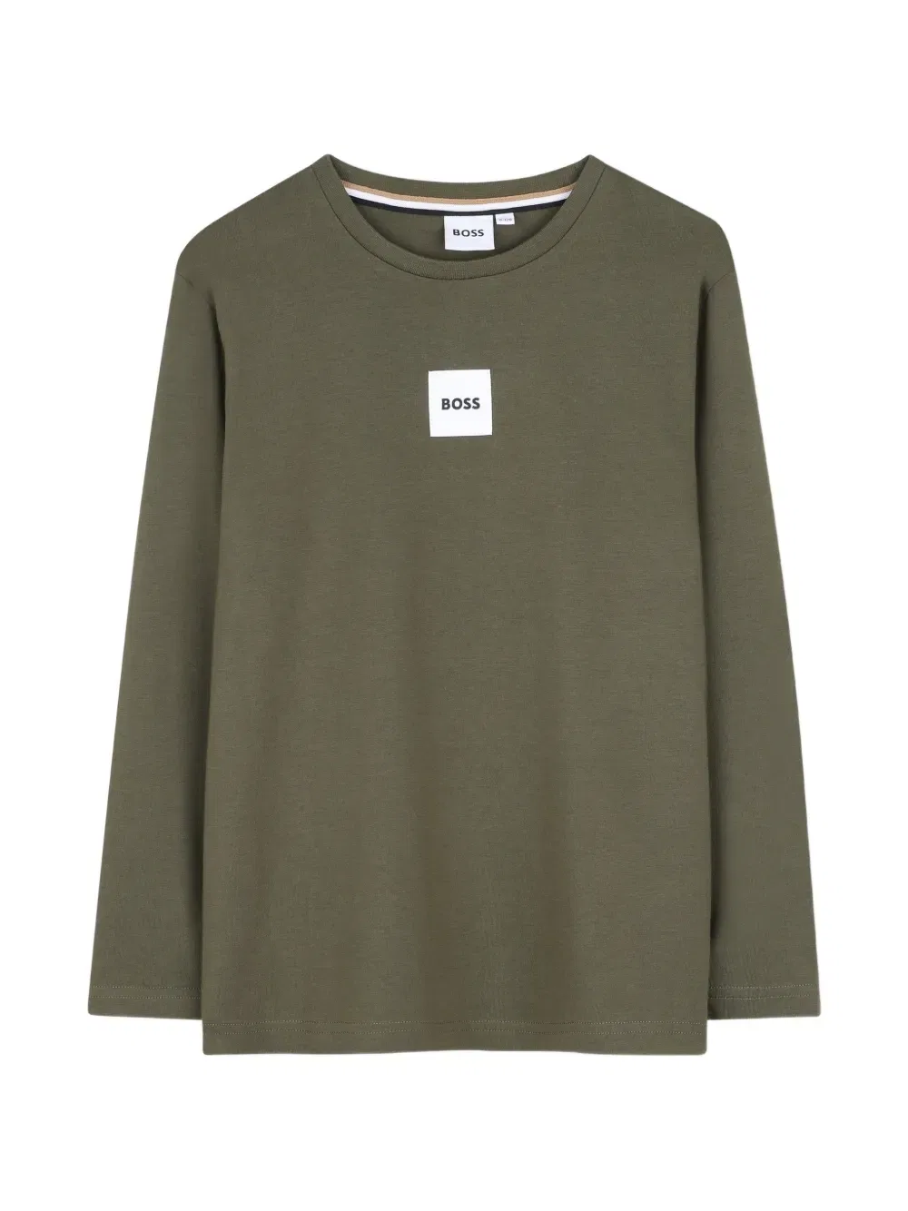 Футболка с длинным рукавом BOSS Kidswear, зеленый