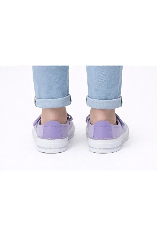Детские кроссовки для девочек из кожзаменителя Weekjack, Lilac — фото 2