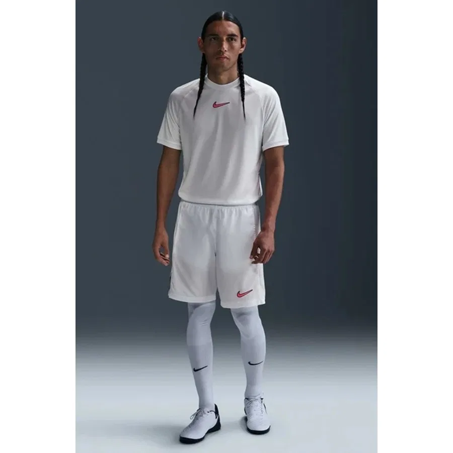 Шорты спортивные с эластичным поясом Nike Dri-FIT Academy, Белый — фото 4