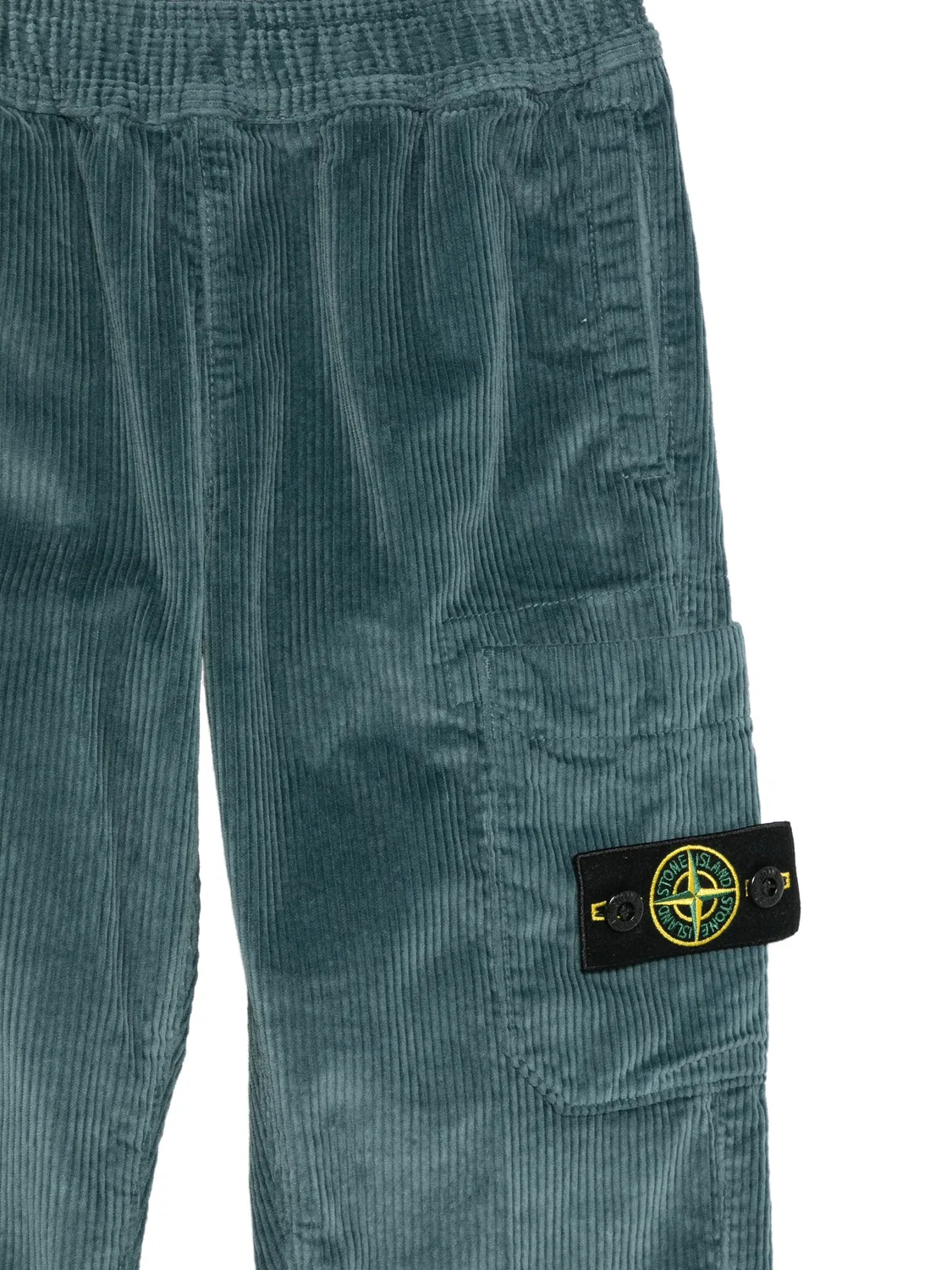 Карго-брюки вельветовые с нашивкой, синие Stone Island, синий — фото 3