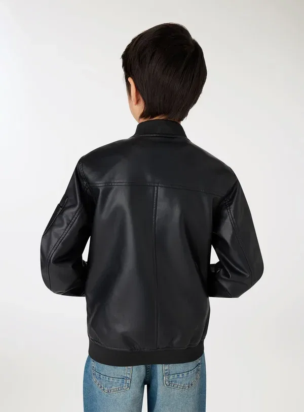 Куртка из полиэстера Bomber jacket Terranova, черный — фото 3