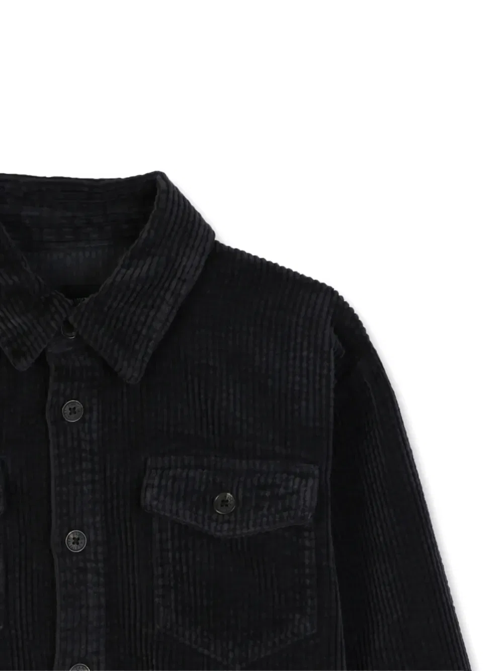Вельветовая рубашка с вышивкой Zadig & Voltaire Kids, черный — фото 3