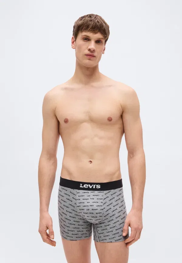 Комплект из 2 мужских боксерских трусов с логотипом Levi'S, черный/серый