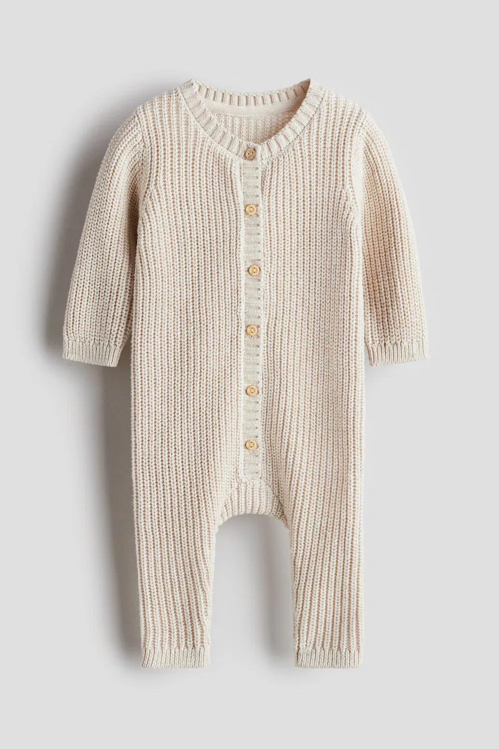 Хлопковый вязаный комбинезон H&M, Hellbeige