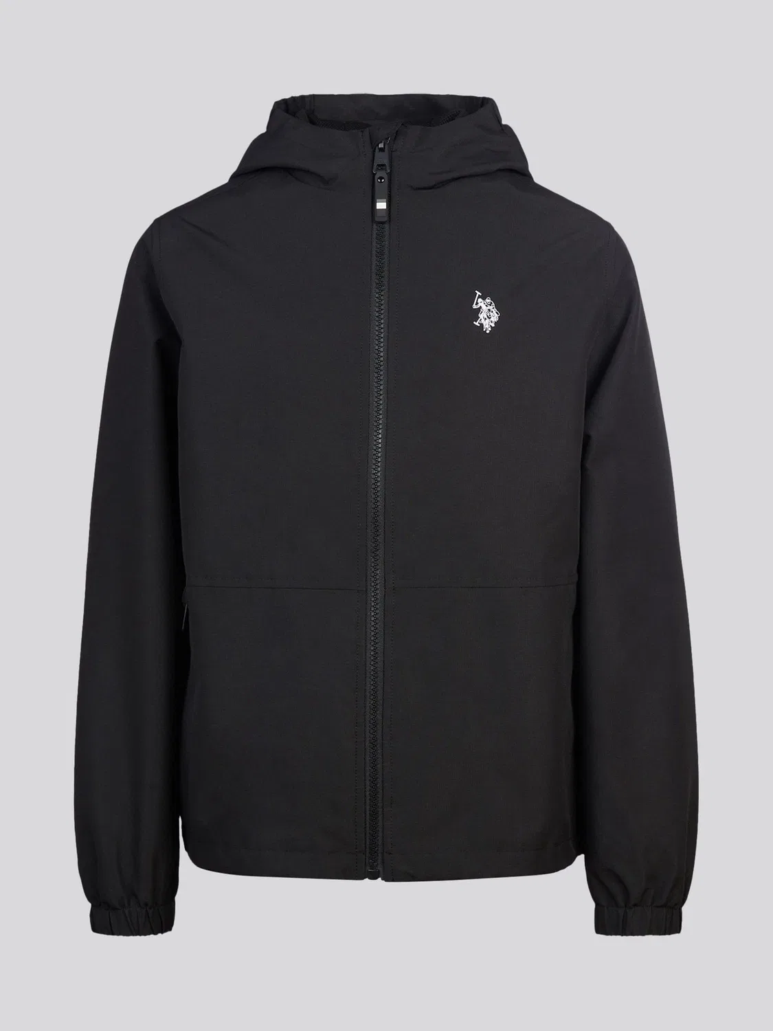 Ветровка с капюшоном U.S. Polo Assn., черный
