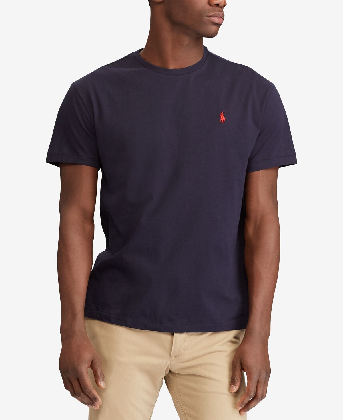 

Мужская классическая футболка с круглым вырезом Polo Ralph Lauren, Черный, Мужская классическая футболка с круглым вырезом Polo Ralph Lauren