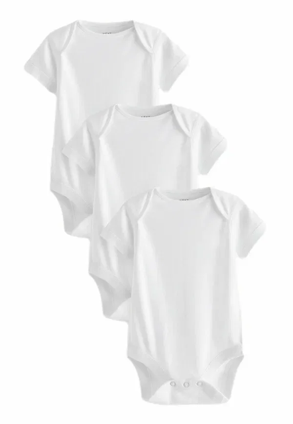 Комплект боди из хлопка и лиоцелла 3 шт Next White, белый