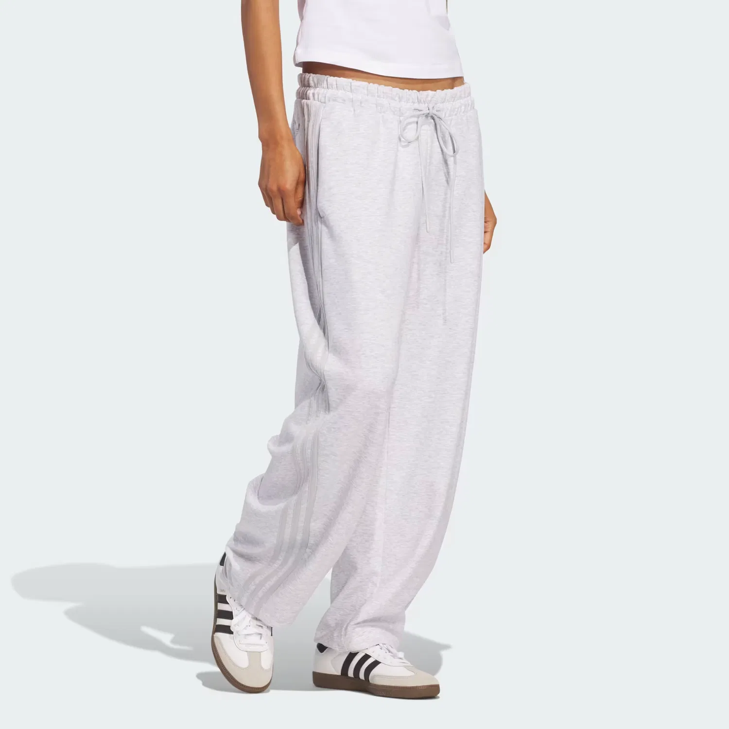 Женские брюки свободного кроя Barrel Leg Pants Adidas Originals, светло-серый меланж