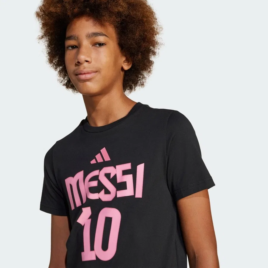 Детская футболка с принтом Messi Name and Number Graphic Tee adidas, Синий — фото 4