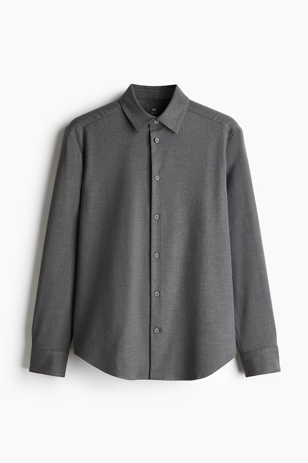 

Рубашка H&M A/W 2024 Regular Fit Twill, темно-серый