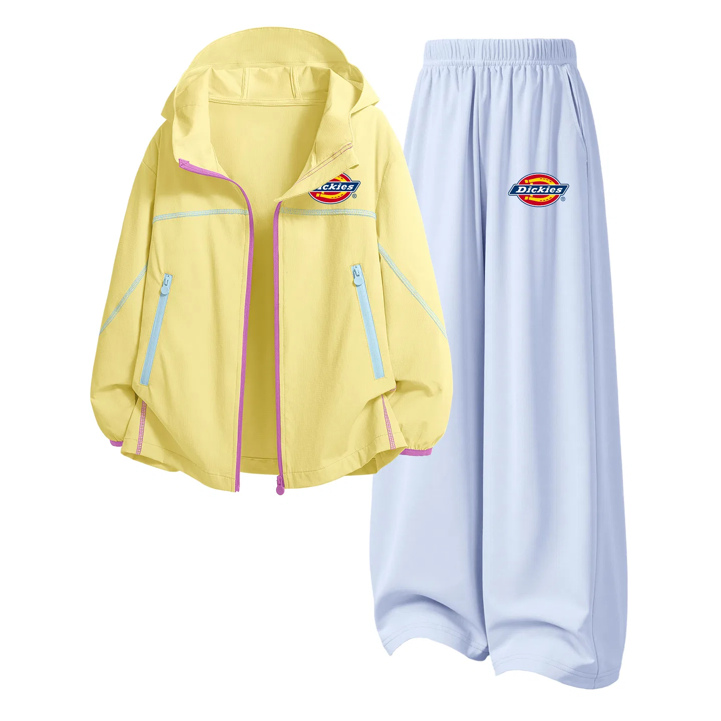 Детский спортивный комплект с принтом Dickies, Silicone S Logo K Yellow+S Logo Breeze Blue