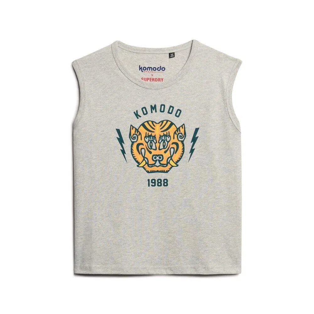 Женский топ без рукавов Komodo Tiger Superdry, Grau