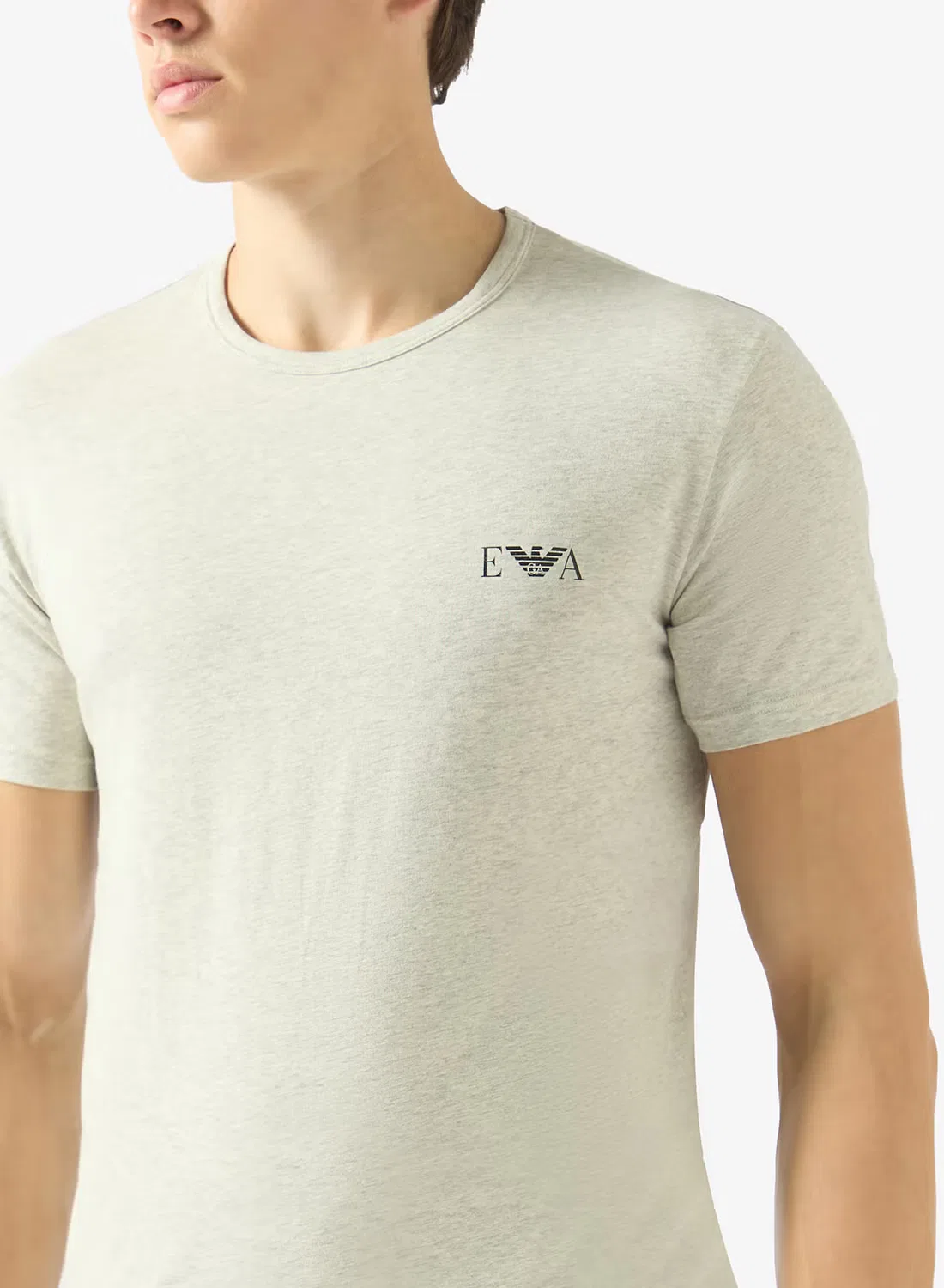 Футболка с логотипом, комплект из 2 штук, Emporio Armani, серый — фото 4