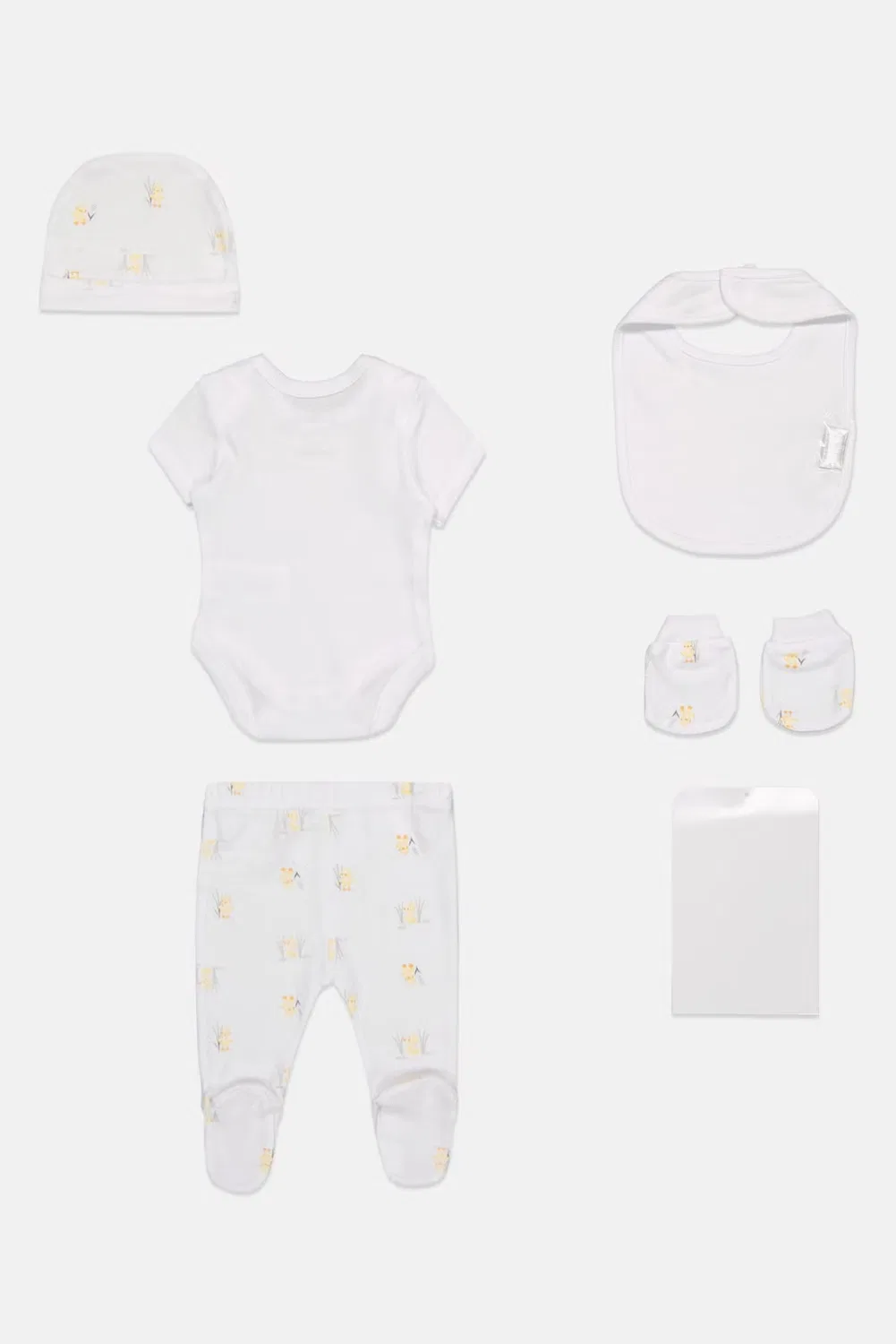 Комплект детской одежды с графическим принтом, 6 предметов, Rock-A-Bye Baby Boutique, белый — фото 3