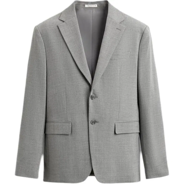 Деловой костюм свободного кроя Light Gray ZARA, Светло-серый