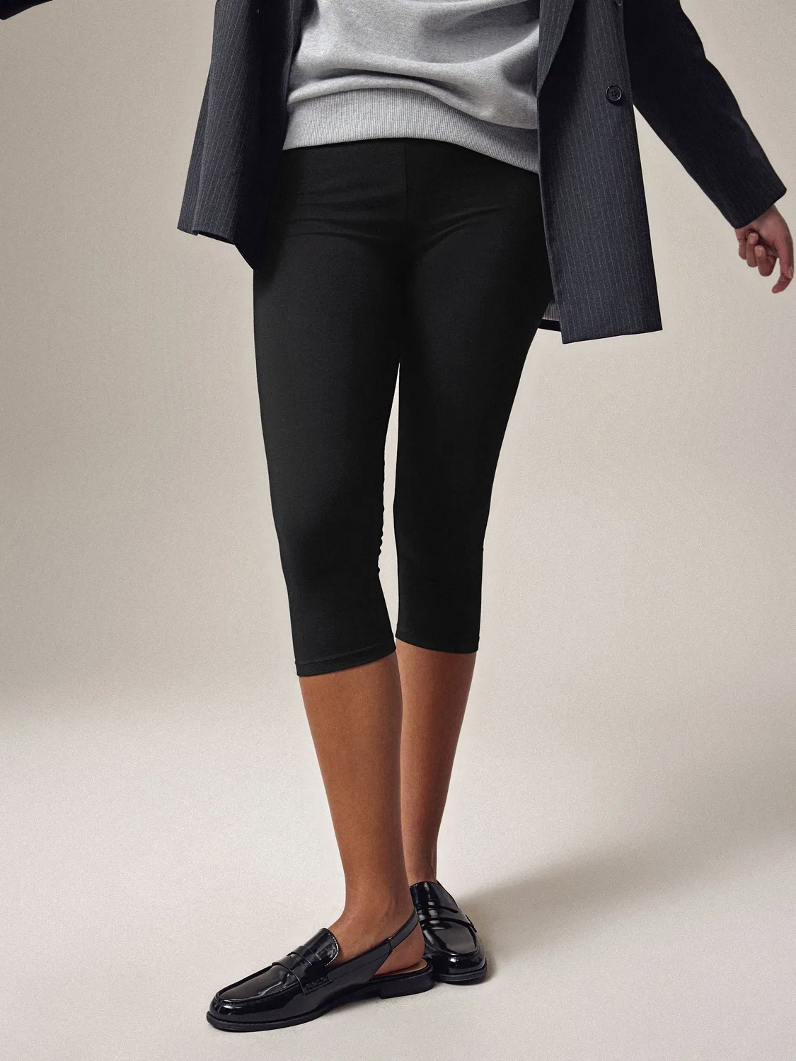 Леггинсы укороченные, Black Cropped Leggings Next, черный — фото 2